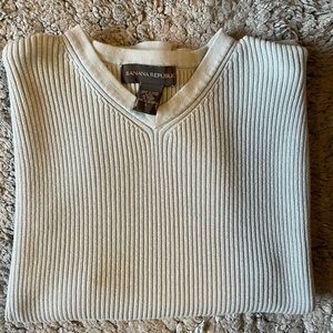 Banana Republic Large Baby Blue Sleeveless Cardigan. 100% Cotton.